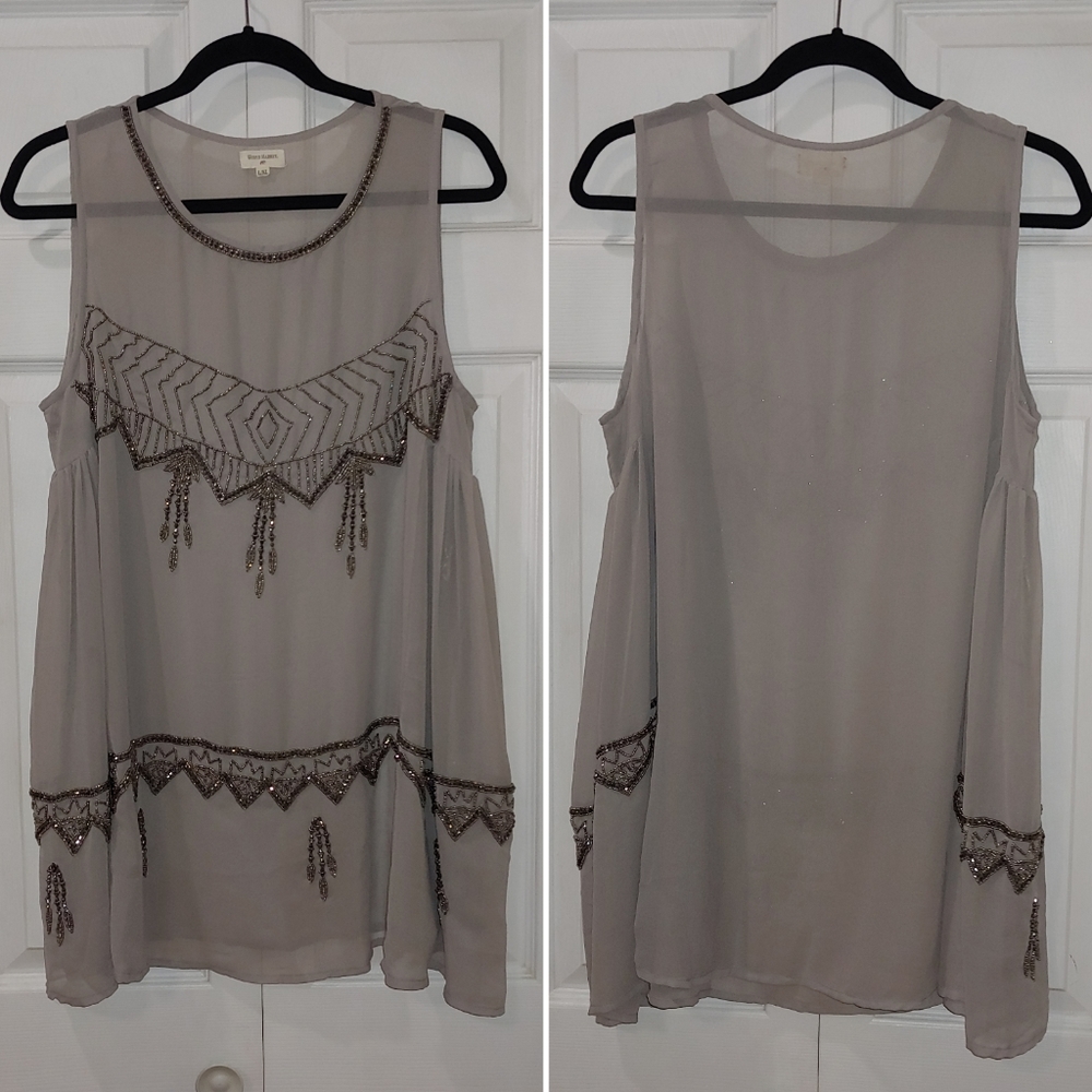 WORLD MARKET Beaded Tank Blouse